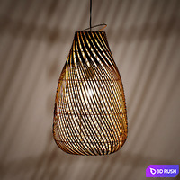 Tylway lamp, rattan 3D Model Vray, Corona
