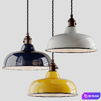 ABAT JOUR EMAILLE Pendant Lamp from Ducotedu Design 3D Model Corona