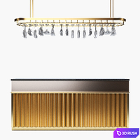 Bar counter 3D Model Vray, Corona