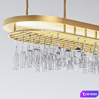 Bar counter 3D Model Vray, Corona
