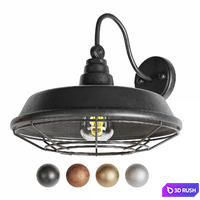 Barn outdoor lights 7 3D Model Vray, Corona