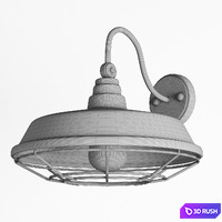 Barn outdoor lights 7 3D Model Vray, Corona