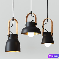 Skandi Minimalist Pendant Light 3D Model Corona