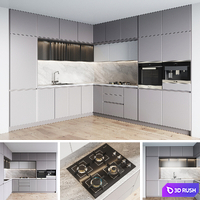 Kitchen 045 3D Model Vray, Corona