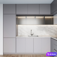 Kitchen 045 3D Model Vray, Corona