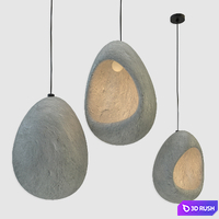 Sculptural Rogan Gregory Illuminated Pendants 3D Model Vray