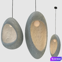 Sculptural Rogan Gregory Illuminated Pendants 3D Model Vray