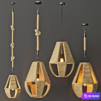 LOFT ROPE CHANDELIER 3D Model Vray