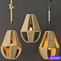 LOFT ROPE CHANDELIER 3D Model Vray