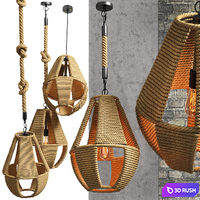 LOFT ROPE CHANDELIER 3D Model Vray