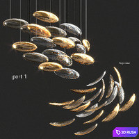 Lasvit chandelier 3D Model Vray
