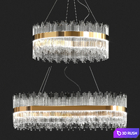 Collection Luminaire crystal chandelier 3D Model Vray