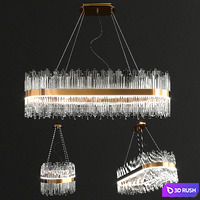 Collection Luminaire crystal chandelier 3D Model Vray