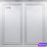 Wall molding panels vol. 1.030 3D Model Vray, Corona
