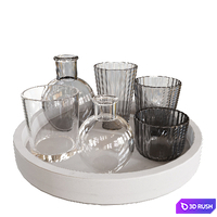 Lehome V1330 Vases on Stand Set 3D Model