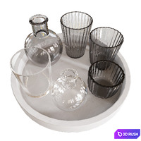 Lehome V1330 Vases on Stand Set 3D Model Corona