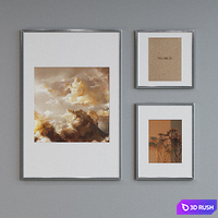 Picture frame set 10 3D Model Vray, Corona