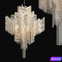 Atlantis Chandelier chain lamp 3D Model Vray