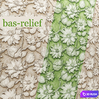 Bas-relief, Bas-relief, stucco, plaster, flowers, pattern, stucco decor, wall, linkrusta 3D Model Vray