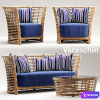 Garden furniture Varaschin Tonkino 3D Model Vray