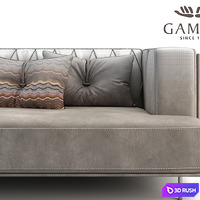 sofa McQueen 3D Model Vray