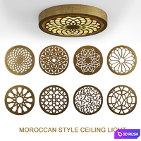 Moroccan Style Ceiling Lights 3D Model Vray
