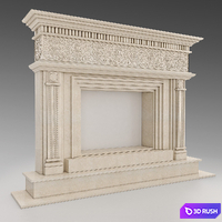 Fireplaces, classical 3D Model Vray