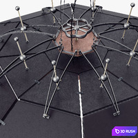 1stdibs Large Scientific Medical Parabolic Mirror Lamp 3D Model Vray