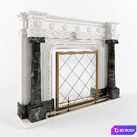 Fireplace 3D Model Vray