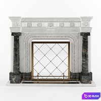 Fireplace 3D Model Vray