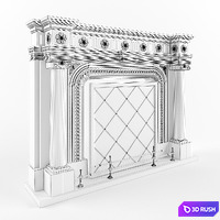 Fireplace 3D Model Vray