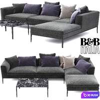 B &amp; B Italia MICHEL Sofa 3D Model Vray