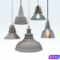 Suspended MARKSLÖJD firm fixtures, Sweden, 3 models. 3D Model Vray