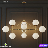 Chandelier modo chandelier white glass designed by jason miller 3D Model Vray
