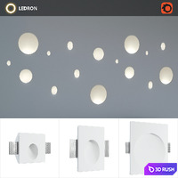 A series of plaster lamps Ledron 3D Model Corona