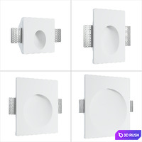 A series of plaster lamps Ledron 3D Model Corona