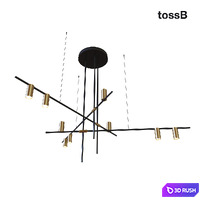TossB Tribes Chandelier 3D Model Corona