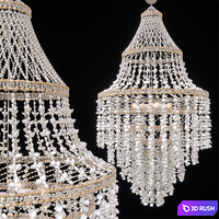 Grand Shell Chandelier D1000 3D Model Vray, Corona