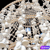 Grand Shell Chandelier D1000 3D Model Vray, Corona