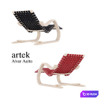 Alvar Aalto Lounge Chair 43 3D Model Corona