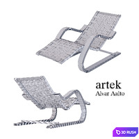 Alvar Aalto Lounge Chair 43 3D Model Corona