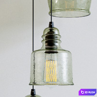 PotteryBarn paxton glass single pendants 3D Model Vray