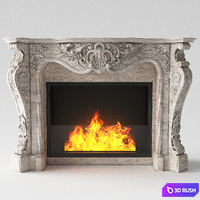 Classic Fireplace 3D Model Vray