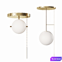 Postmodern ceiling lamp with chain switch SIGNAL 3D Model Corona