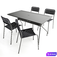 Table and chair IKEA VIHOLMEN 3D Model Vray, Corona