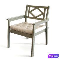 Garden table and chair IKEA BONDHOLMEN 3D Model Vray, Corona
