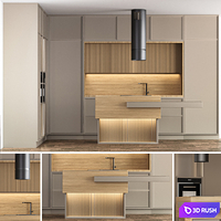 Kitchen.01 3D Model Vray
