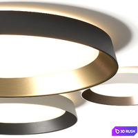 Lightnet Beam Me Up Ceiling Lamps 3D Model Vray, Corona