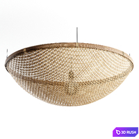 Wicker rattan pendant lights 3D Model Corona