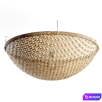 Wicker rattan pendant lights 3D Model Corona